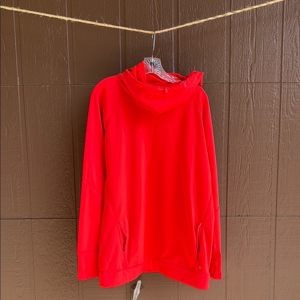 Red Women's Hoodie Pullover - Casual Hooded Top